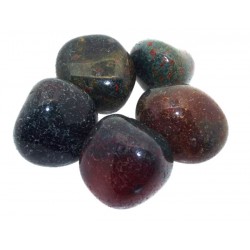 5 x Genuine Bloodstone Tumbled Gemstones